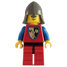 Knight (Crusader Axe) - Red Legs, Neck-Protector (fig-004565)