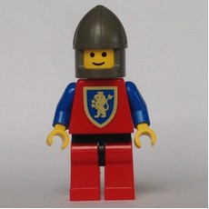 Knight (Crusader Lion) - Red Legs, Chin-Guard (fig-004568)