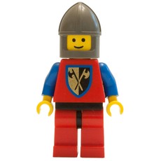 Knight (Crusader Axe) - Red Legs, Chin-Guard (fig-004572)