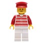 Man - Red/White Striped Shirt, Red Arms, White Legs, Red Hat