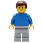 Man - Blue Torso, Light Grey Legs