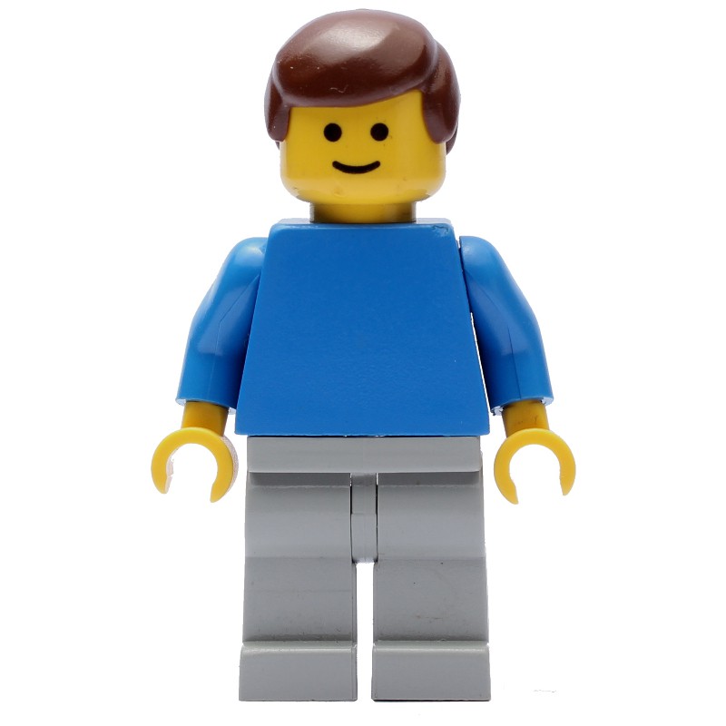 LEGO Set fig-004691 Man - Blue Torso, Light Grey Legs (1994 Universal ...