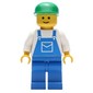 Man - White Torso, Blue Overall, Green Cap