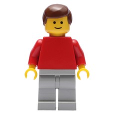 Man - Red Torso, Light Grey Legs (fig-004698)