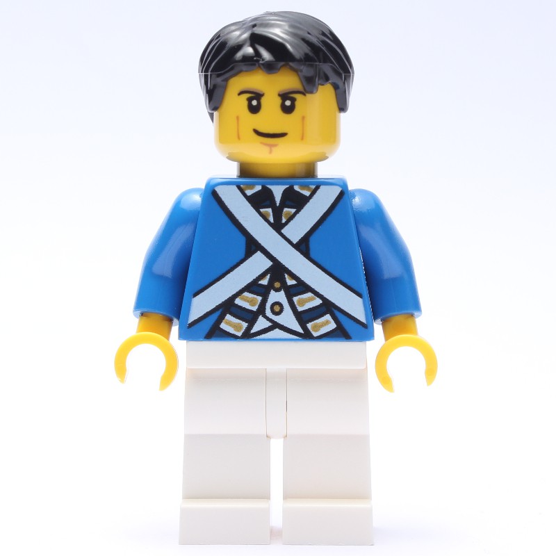 Lego Set Fig 004720 Soldier Bluecoat Black Hair 2015 Pirates Rebrickable Build With Lego 0019