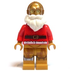 C-3PO, Santa Jacket and White Beard (fig-004737)