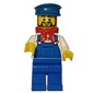 Train Machinist - White Torso, Blue Overall, Blue Hat