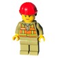 Train Driver - Orange Vest, Olive Green Legs, Red Helmet, Female