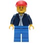 Dark Blue Jacket, Blue Legs, Red Cap