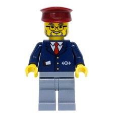 Conductor - Dark Blue Jacket, Sand Blue Legs, Dark Red Hat (fig-004774)