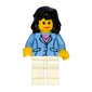 Woman - Medium Blue Jacket, White Legs