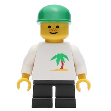 Kid - White Torso, Green Legs, Green Cap (fig-004786)