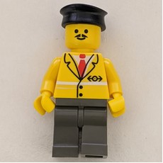Conductor - Yellow Jacket, Dark gray Legs, Black Hat (fig-004798)