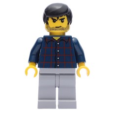 Man - Dark Blue Plaid Torso, Light Bluish Gray Legs (fig-004814)