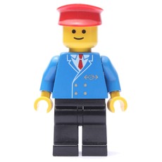 Conductor - Blue Jacket, Black Legs, Red Hat (3626b Head) (fig-004819)