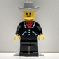 Man - Black Suit, Light Bluish Gray Cowboy Hat