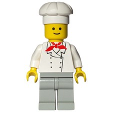 Chef - White Torso, Light Gray Legs (3626a Head) (fig-004830)