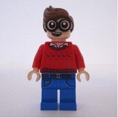 Dick Grayson with Red Sweater with Dark Red Robins Pattern (fig-004858)