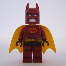 Batman, Dark Red Suit, Bright Light Orange Cape, Dark Red Cowl (Firestarter Outfit) (fig-004861)