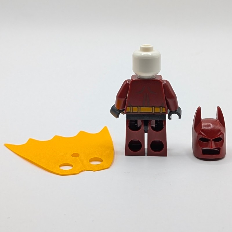 LEGO Set fig-004861 Batman, Dark Red Suit, Bright Light Orange Cape ...