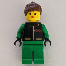 Extreme Team - Black Torso, Green Legs, Female (fig-004905)