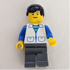 Man - White Jacket, Dark Gray Legs (fig-004912)