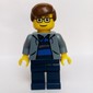 Peter Parker in Sand Blue Jacket with Blue and Dark Blue Striped Shirt