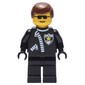 Police - Sheriff, Black Suit, Brown Hair