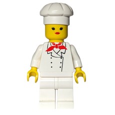 Chef - White Torso, White Legs, Female (fig-004954)