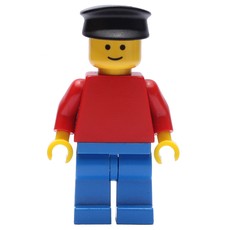 Man - Red Torso, Blue Legs, Black Hat (fig-004965)