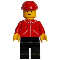 Man - Red Jacket, Red Construction Helmet (fig-004971)
