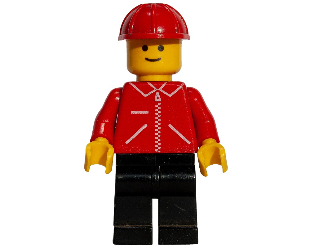 LEGO Set fig-004971 Man - Red Jacket, Red Construction Helmet (1983 ...