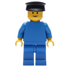 Man - Blue Torso, Blue Legs, Black hat (fig-004975)