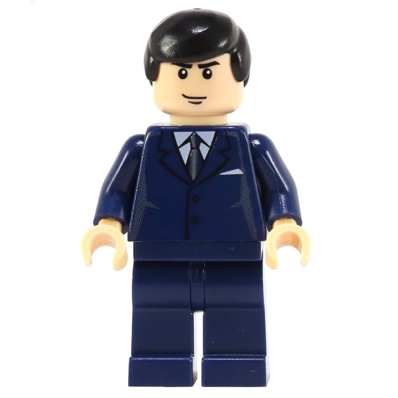 LEGO Set fig 004999 Bruce Wayne Dark Blue Suit Black Hair