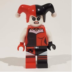 Harley Quinn in Black and Red Jester Outfit with White Arms (fig-005077)