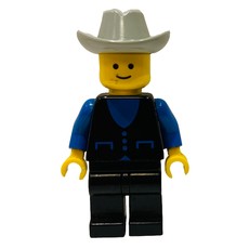 Man - Black Jacket, Black Legs, Light Gray Cowboy Hat (fig-005108)
