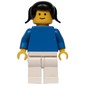 Woman - Blue Torso, White Legs, Black tails
