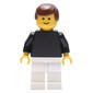 Man - Black Torso, White Legs, Brown Hair