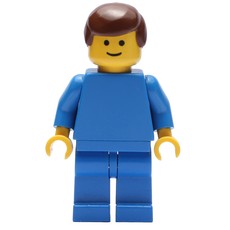 Man - Blue Torso, Blue Legs, Brown Hair (fig-005121)