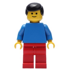 Man - Blue Torso, Red Legs, Black Hair (fig-005122)