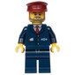 Conductor - Dark Blue Jacket, Dark Blue Legs, Dark Red Hat, Glasses, Beard