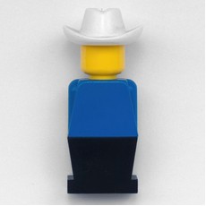 LEGOLAND Blue Torso, Black Legs, With Cowboy Head (fig-005135)