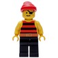 Pirate - Red/Black Stripes, Black Legs, Red Bandana, Eyepatch (Old)