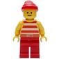 Pirate - Red Stripes, Red Legs, Red Bandana
