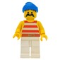 Pirate - Red Stripes, White Legs, Blue Bandana