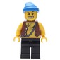 Pirate - Anchor Tattoo, Black Legs, Blue Bandana, Gold Tooth