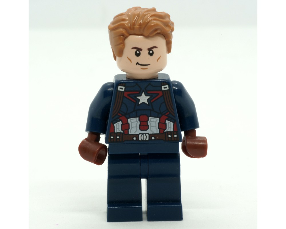 LEGO Set fig-005226 Captain America with Hair | Rebrickable - Build ...