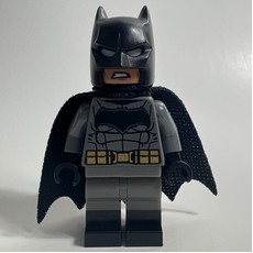 Batman, Dark Bluish Gray Suit, Black Cape and Cowl, Black Head, Black Boots, Large Batman Logo (fig-005232)