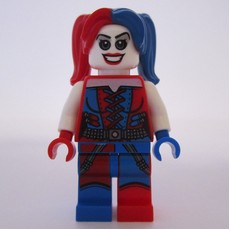 Harley Quinn in Blue and Red Outfit and Hair (fig-005287)