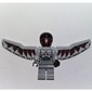 Falcon with Light Bluish Gray and Dark Red Wings